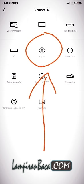 Aplikasi Remote untuk kipas angin Miyako : Mi Remote