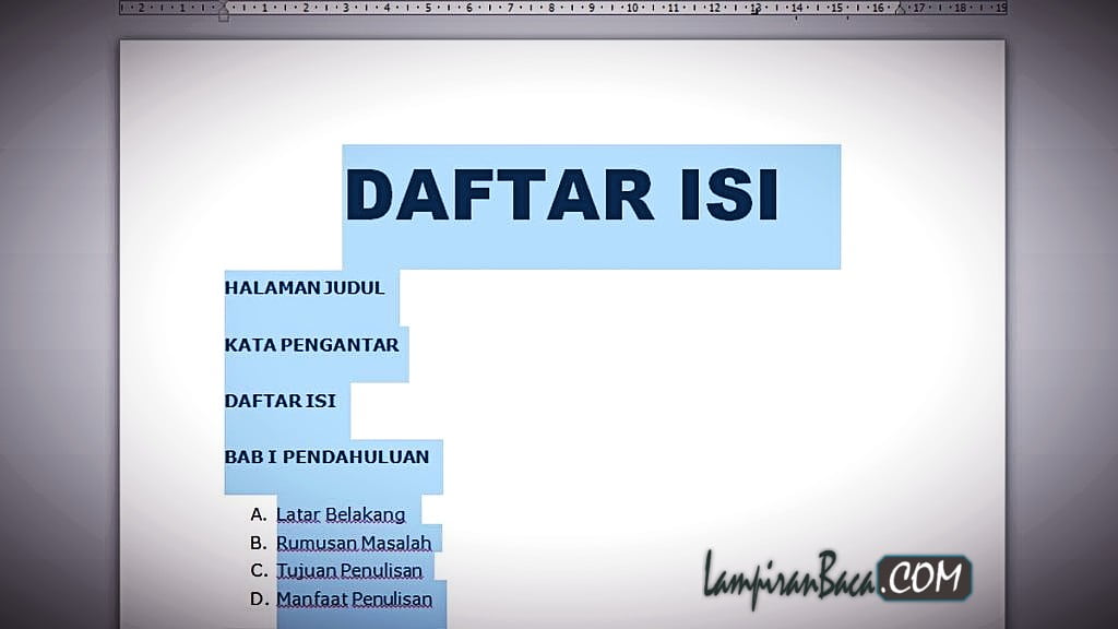Cara Buat Daftar Isi Otomatis di Ms Word Dengan Mudah
