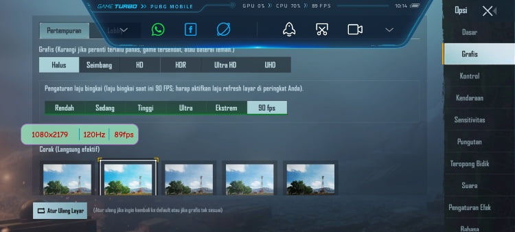 Mengaktifkan Settingan 90fps PUBG Mobile Poco X3 NFC