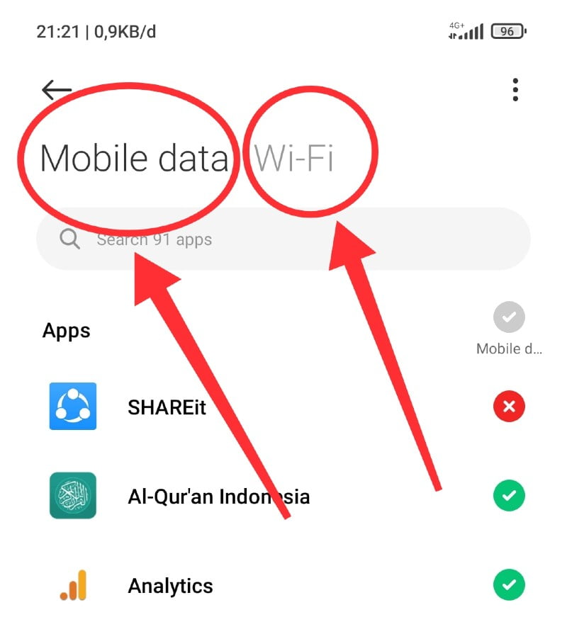 Mematikan Data Latar Belakang Xiaomi