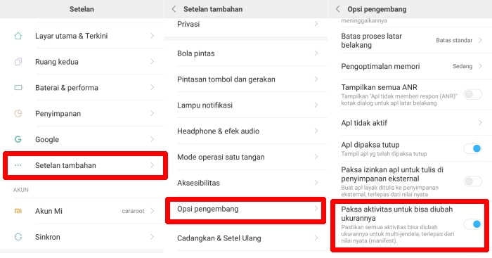 Cara Split Screen Semua Aplikasi Xiaomi Dengan Mudah