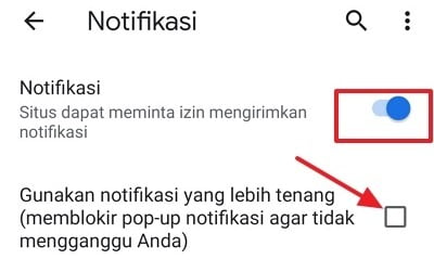 Menghilangkan Notifikasi Iklan Chrome Android