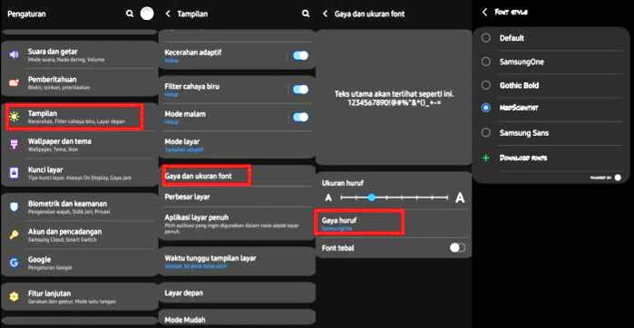 Cara Mengubah Tulisan di HP Samsung