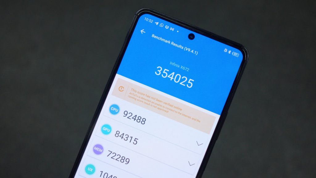 Skor Antutu Infinix Note 12 VIP