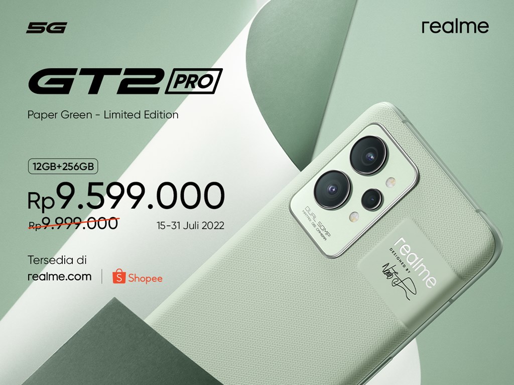 Harga Kertas Hijau Realme GT 2 Pro