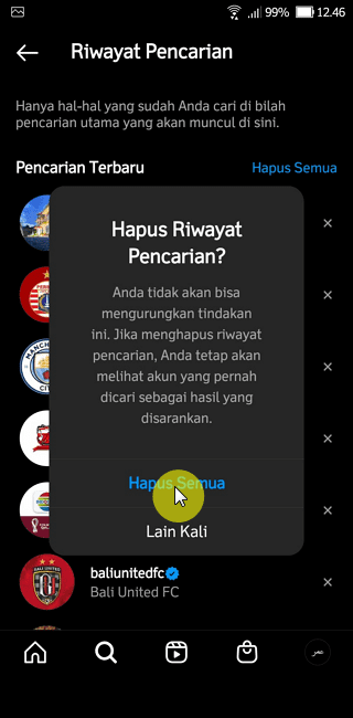Tangkapan Layar 20220728 124621 3 Cara Mudah Menghapus Riwayat Pencarian Instagram 6 Tangkapan Layar 20220728 124621