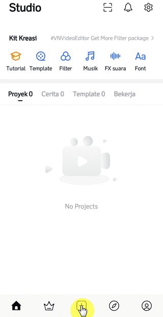 Cara Mengubah Aspek Rasio Video di Aplikasi VN - Tambahkan
