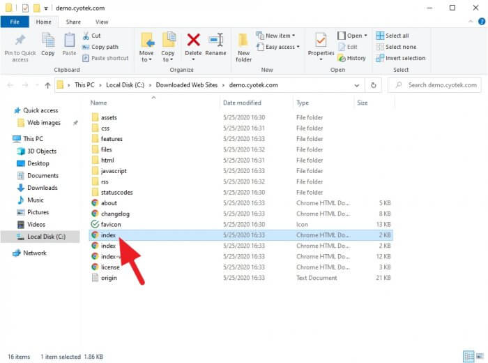 index html Cara Mengunduh Situs Web Lengkap dan Dapat Dibuka Offline 9 index html