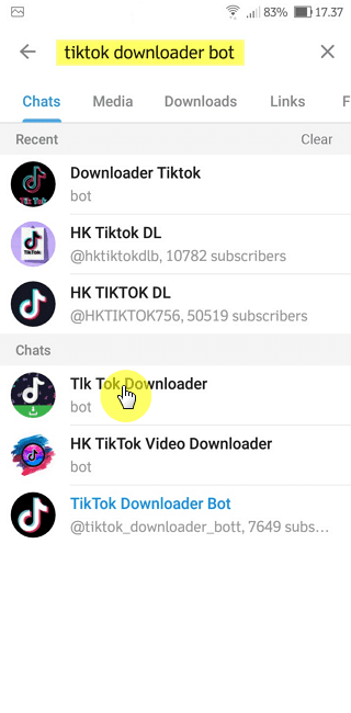 Screenshot 20220805 173716 Cara Download Video TikTok Tanpa Watermark di Telegram 4 Screenshot 20220805 173716