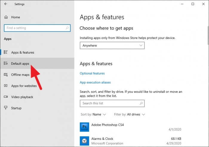 Aplikasi default Cara Membuat Browser Chrome Default Windows 10 3 Aplikasi default