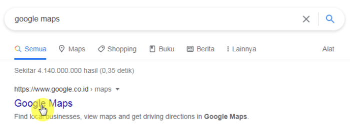 klik peta Cara Mengubah Tahun Google Maps untuk Melihat Tempat Sebelumnya 1 klik peta