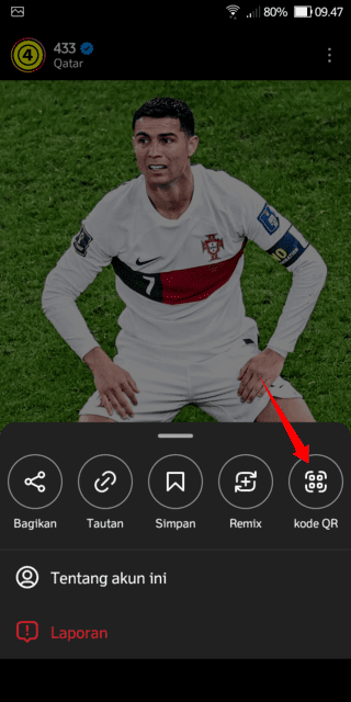 Cara Bagikan Konten Instagram Lewat Kode QR