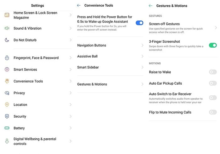 Cara Screenshot realme C11 Dengan 3 jari