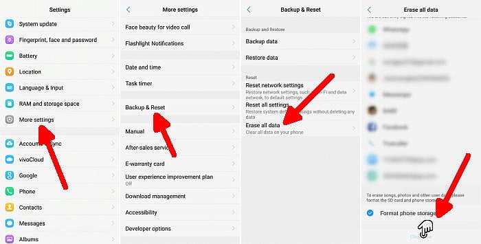 Cara Reset Hp Vivo V20 Melalui Pengaturan