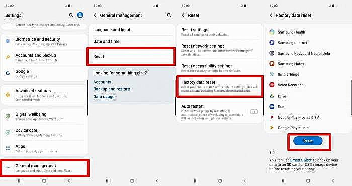 Cara Reset Samsung M11 Melalui Pengaturan