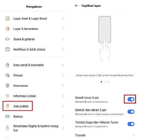 Cara Screenshot Realme Narzo 50A