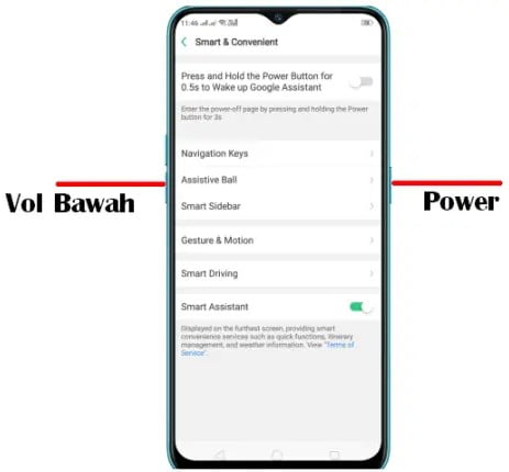 Cara Screenshot Oppo A5s Menggunakan Tombol Fisik
