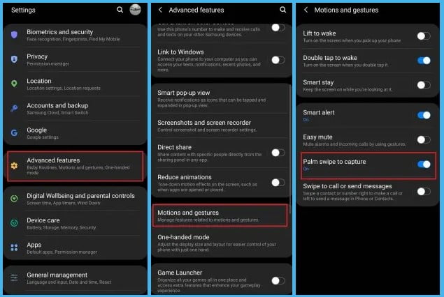 Cara Screenshot Samsung A30 Dengan Mengusap Layar