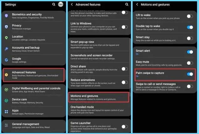 Cara Screenshot Samsung Galaxy A22 Menggunakan Gesture Usap Layar