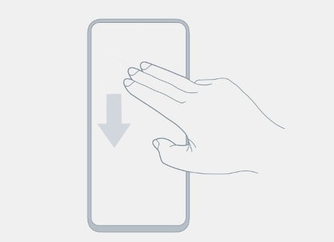 Cara Screenshot realme C20 Menggunakan 3 Jari