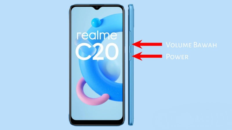 Cara Screenshot realme C20 dengan Tombol