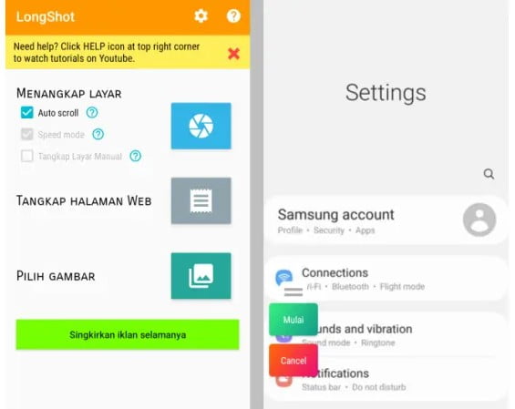 Cara Screenshot Panjang HP Samsung A03s