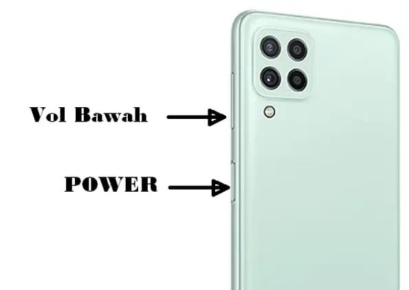 Cara Screenshot Samsung Galaxy A22 Menggunakan Tombol Fisik