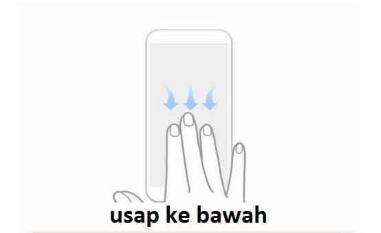 cara screenshot Infinix Note 11 Pro dengan 3 jari