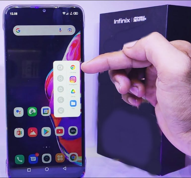 cara screenshot Infinix Note 11 Pro dengan smart panel