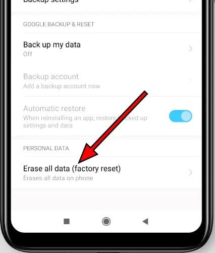 cara reset xiaomi 11t