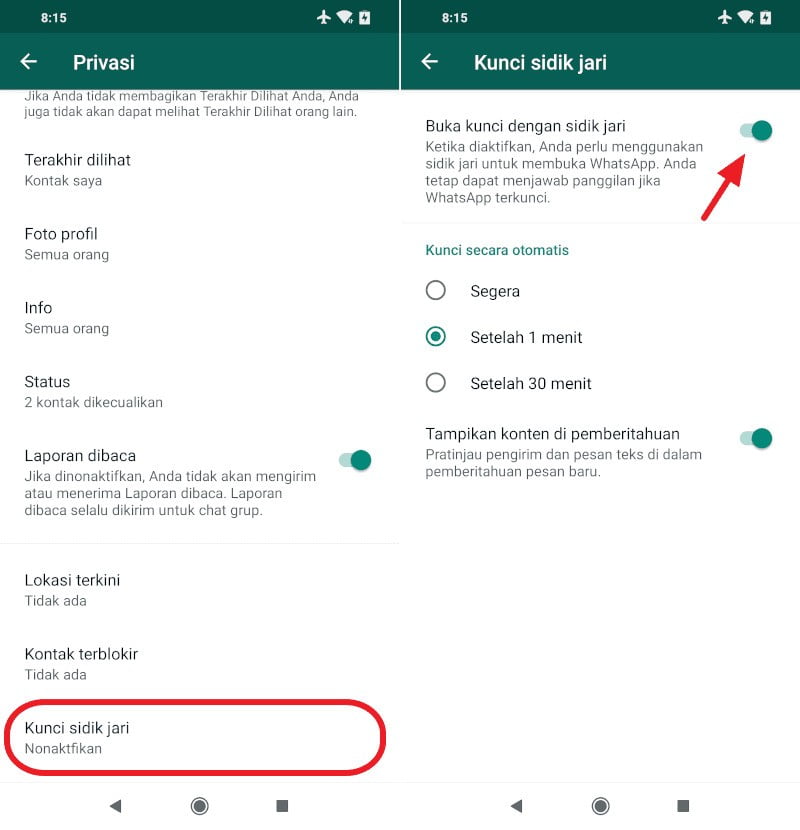 Cara Menghapus Sidik Jari WA